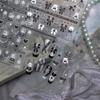 Pretty Snowflake Bow Crystal Ball Nail Art Sticker Embossment Self Adhesive Nail Sticker New Year Christmas Manicure Decals Gift