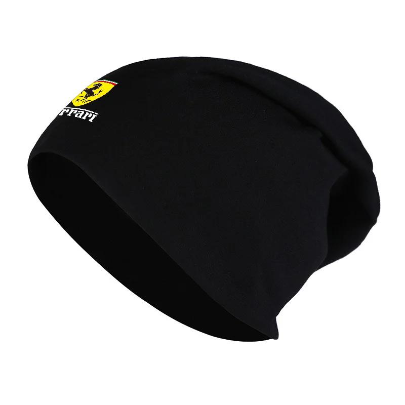 Car Hip Hop Cap Unisex Beanie Knitted Hat Fleece-lined Windproof Hats For Ferrari SP1 812 F40 F12TDF SF90 458 488 599 612 FF F12
