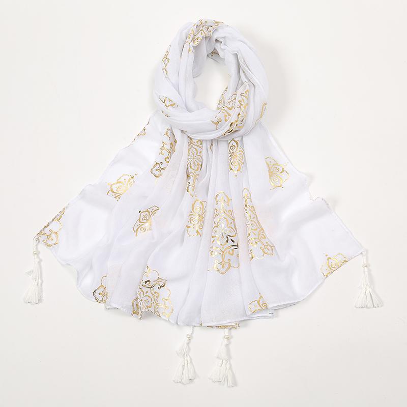 New Gold Glitter Shimmer Cotton Hijab Scarf Women Islam Scarf Muslim Women Crinkle Scarves Headscarf Wraps Ramadan Abaya Turbans