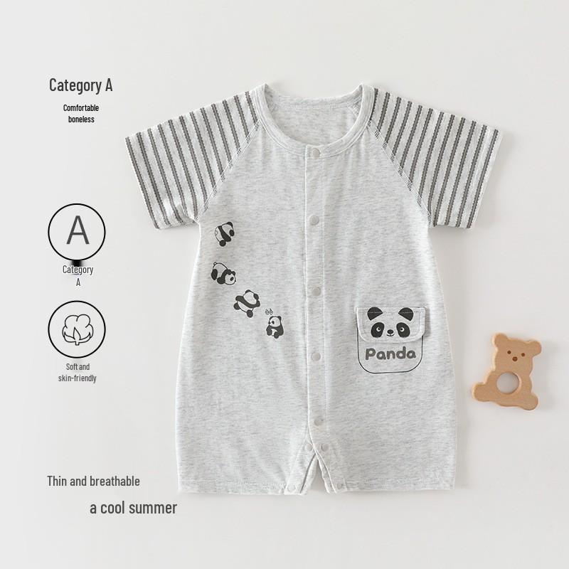 Unisex Infant Toddler Summer Bodysuit - Soft, Skin-Friendly, Boneless, Short Sleeve Baby Wear