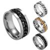 Men's Titanium Steel Chain Rotating Ring Jewelry