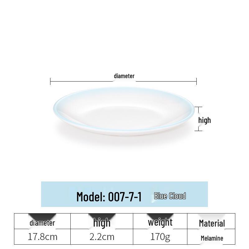 Okrągły talerz melaminowy - Naczynia stołowe inspirowane porcelaną dla restauracji i hoteli, Idealny do kuchni zachodniej