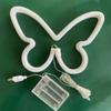 Decoration Lights Energy-saving Butterfly Shaped Light USB/Battery Powered Wall Mounted Led Neon Light Plastics Birthday