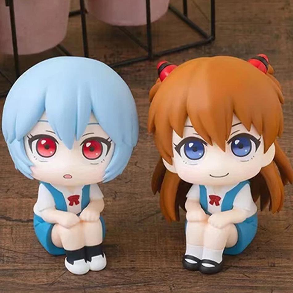 11cm Evangelion Rei Anime Figure Ayanami Asuka Action Version Cute Toy Model Collectible Car Desktop Ornament Gift Q Poseable Articulated Scale