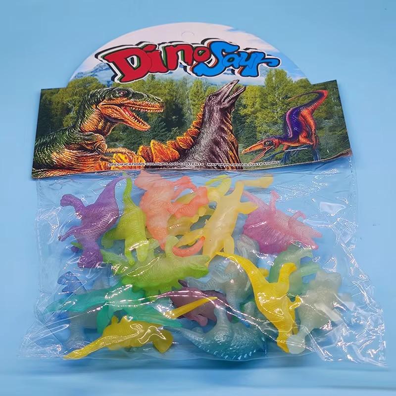 Glow in Dark Mini Dinosaur Figures Small Luminous Toys Easter Eggs Filler Birthday Party Favors Supplies Kids Classroom Prizes