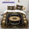 Muslim Pattern Bedding,Quilt Set Quilt Cover Pillowcase Home Birthday Gift (1 * Duvet Cover + 2 * Pillowcase, Without Core)
