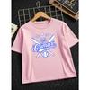 European Sizes Boys' Creative T-Shirt Featuring a Baseball Bat Star Design, Made of Comfortable, Perfect for Casual Wear In The Summer