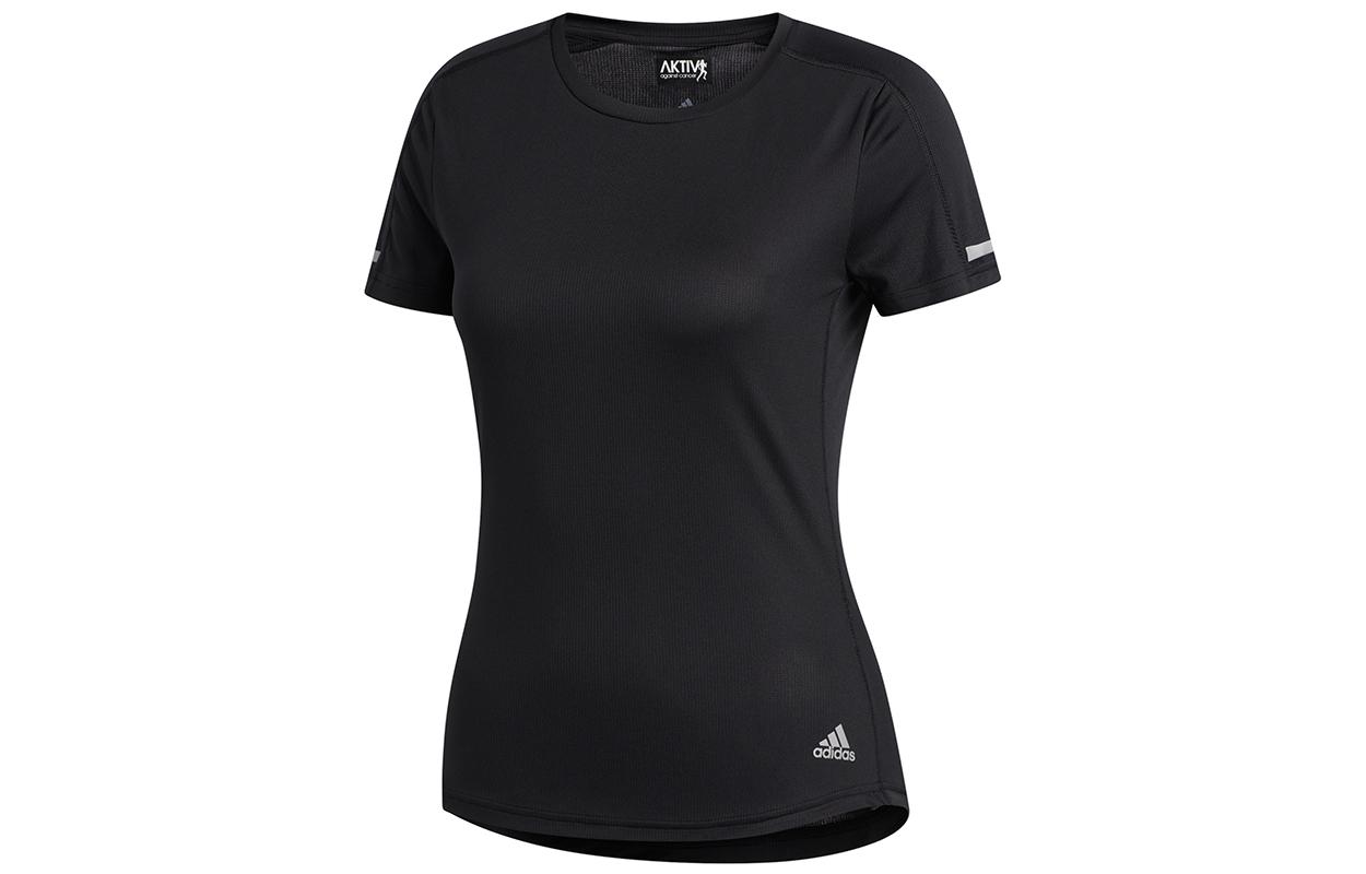 adidas Women s Run It Tee Black FL7802 L