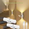 Lampă de perete magnetică reîncărcabilă cu LED, senzor de mișcare, lumină de culoare, lumină de noapte, lumini automate pentru cameră
