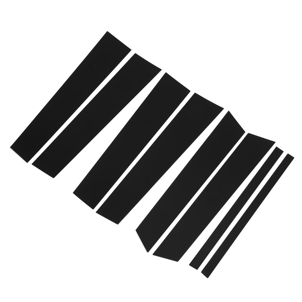 8PCS Pillar Post Cover Glossy Black High Gloss Mirror Effect Stylish Window Pillar Post Trim for Edg