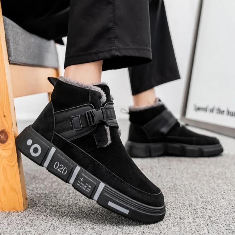 Winter Warm Snow Boots For Men Plush High Top Cotton Shoes Outdoor Anti-Skid Comfortable Casual Shoes For Mens Botas Para Hombre
