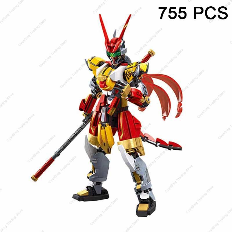 2023 Sluban Pacific RimSuper Mecha Bracer Phoenix Saber Athena Guardian Bravo Robot Building Blocks Bricks Model Sets Kids Toys
