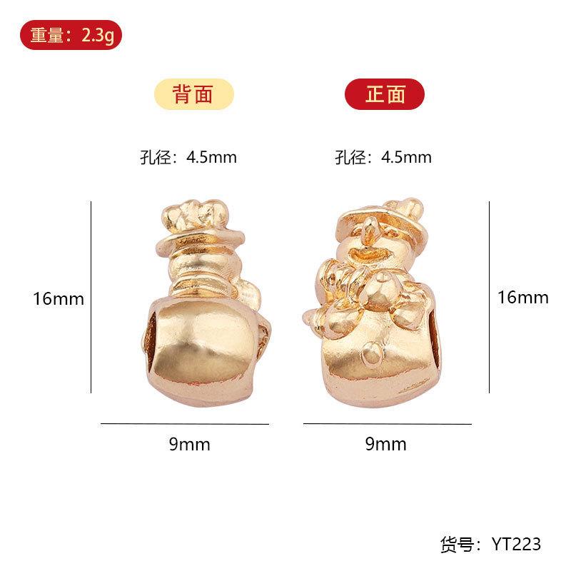YT zinc alloy oil dripping small pendant, bracelet pendant, Christmas zinc alloy small size pendant