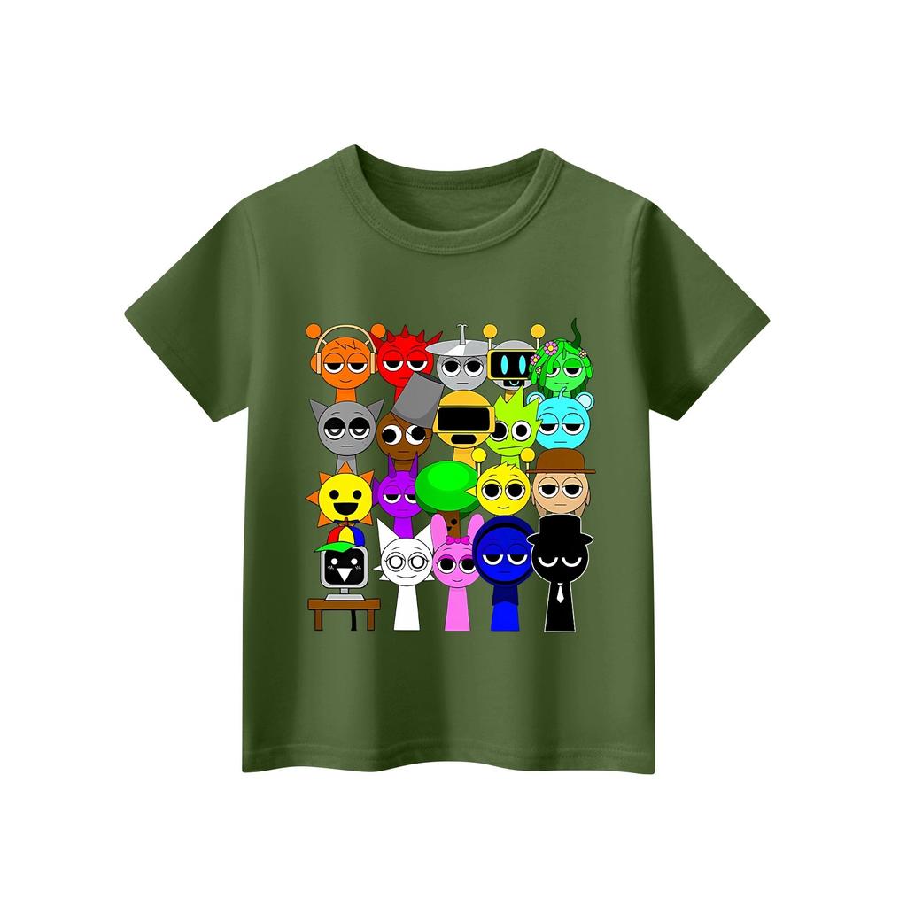 Kinder Kurzarm Tops Casual Print T Shirt Rundhals Pullover Bluse