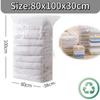 1-4PCS No Need Pump Vacuum Large Plastic Storage Bags Storing Clothes Blankets Reusable Compression Empty Bag Travel Accessories