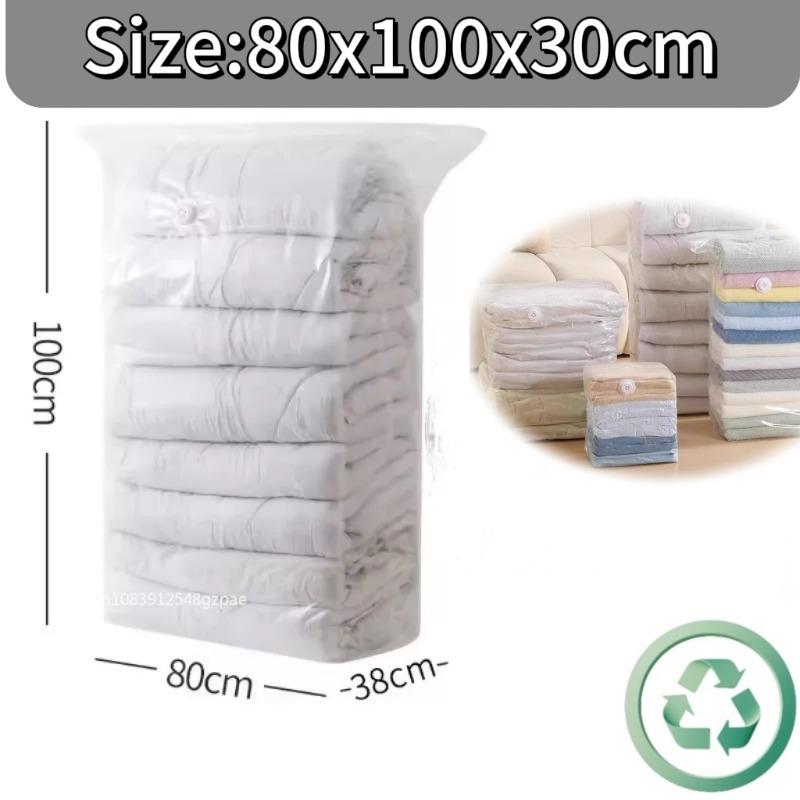 1-4PCS No Need Pump Vacuum Large Plastic Storage Bags Storing Clothes Blankets Reusable Compression Empty Bag Travel Accessories