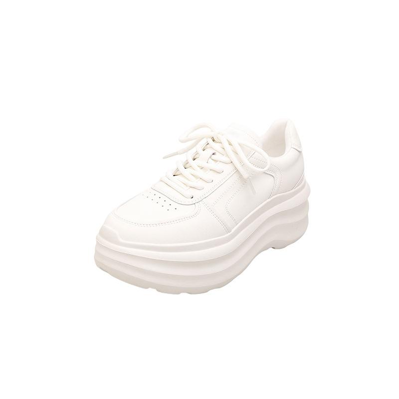 Yuanlitong autumn new platform white shoes women wear high-end sports shoes 2025 school season versatile women's shoes