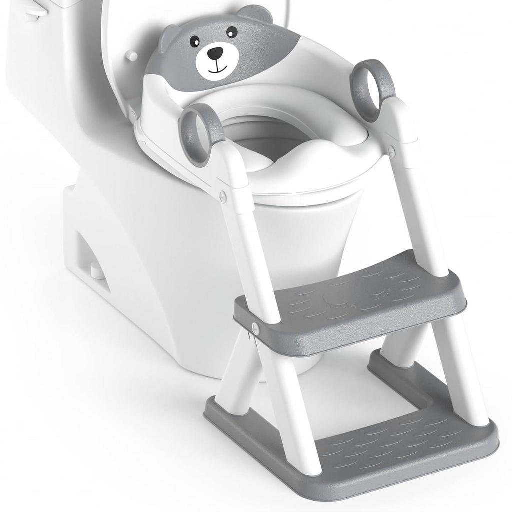 Children's Adjustable Toilet Seat with Stairs for Boys and Girls
