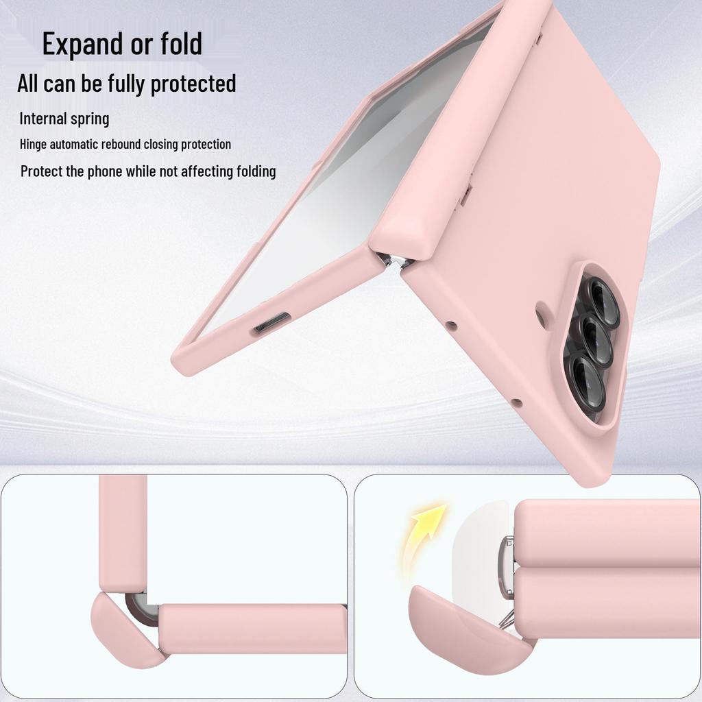 Samsung Z Fold7 Magnetic Wireless Charging Case with Spring Hinge and Skin-Feel Finish, compatible with Fold6.