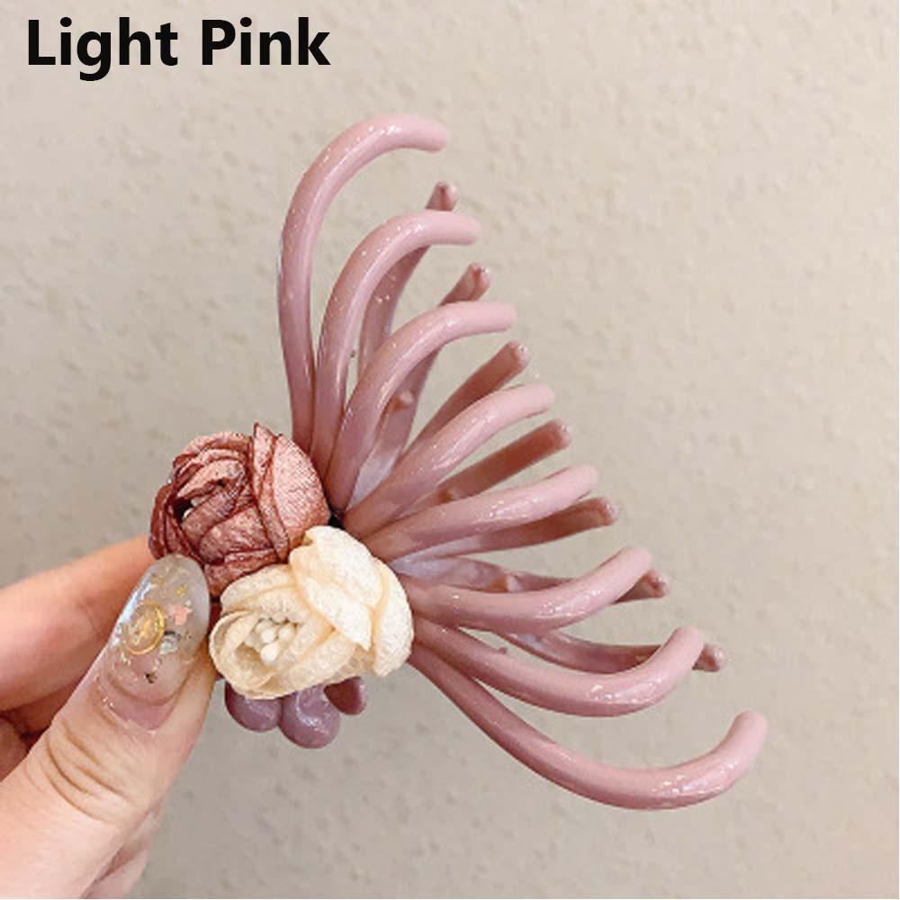 Camellia Hairpin Grasping Clip Large Hair Clip Headwear for Women Back of Head Spoon Coiled Hair Medium Hair Grabbing Clip