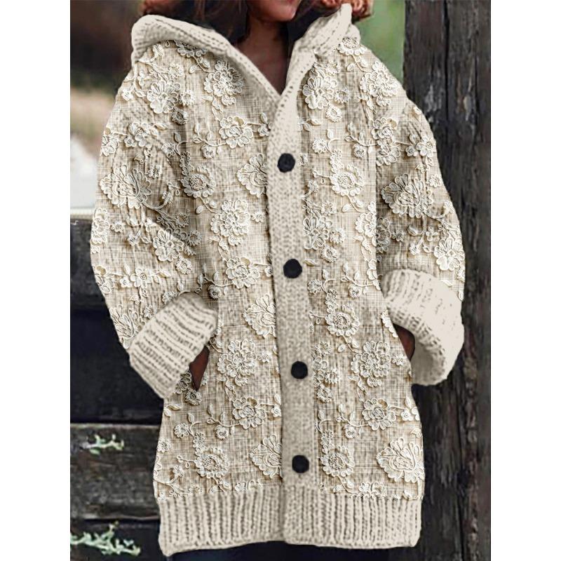 S-5XL for 2025 New 3D Printed Autumn and Winter Jacket Thickened Hooded Cardigan Sweater