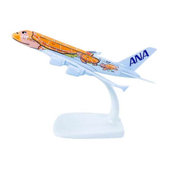 1/500 Mini Simulated Solid Alloy ANA A380 KaLa Airplane Model Toy Home Ornament