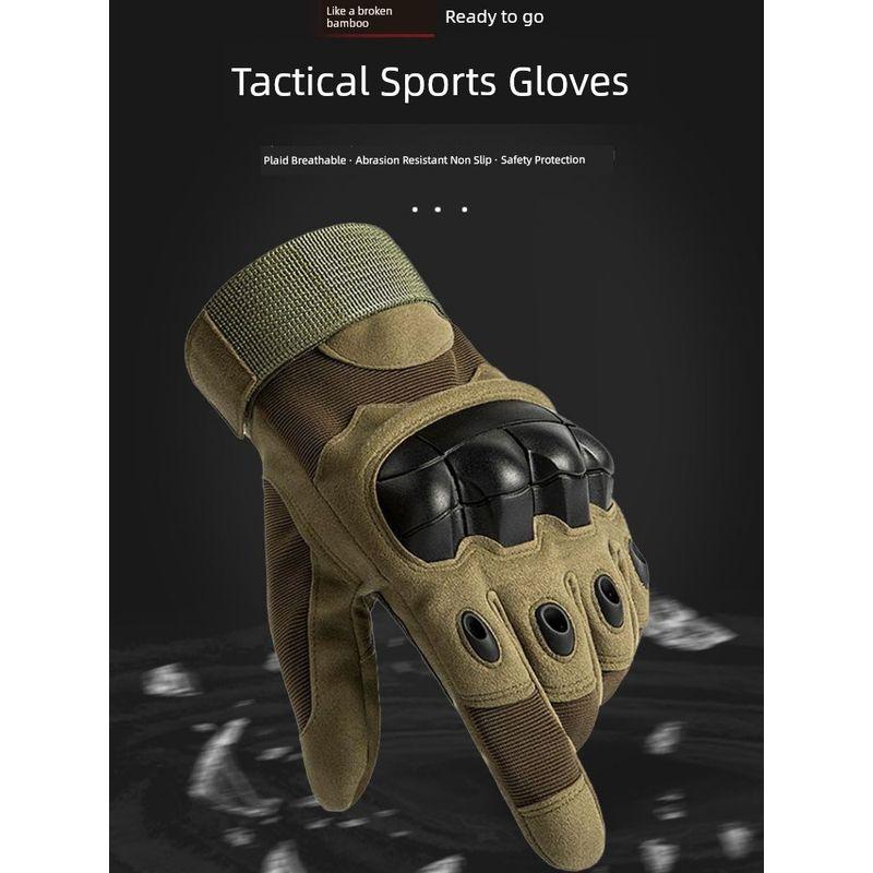 Gloves Men's Long Finger Outdoor Mountaineering Full Finger Wear-Resistant Open Finger Protective Training Riding Motorcycle Half Finger Gloves