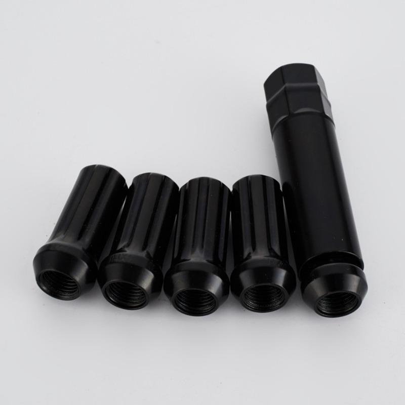 סט אומים נגד גניבה 24+1 M14x1.5 אומים לגלגל שבעה חריצים עם כלי שרוול עובי 51 מ"מ