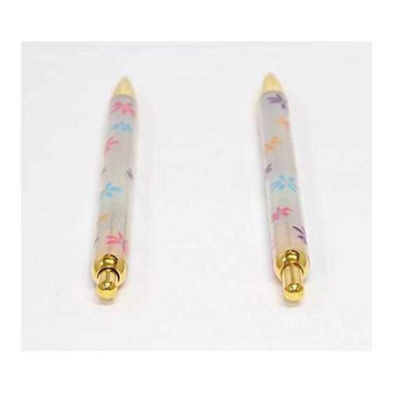 Recycled Leather 4-Pocket Business Card Holder with Floral Ballpoint Pen Set T23-LS030B-HS380B