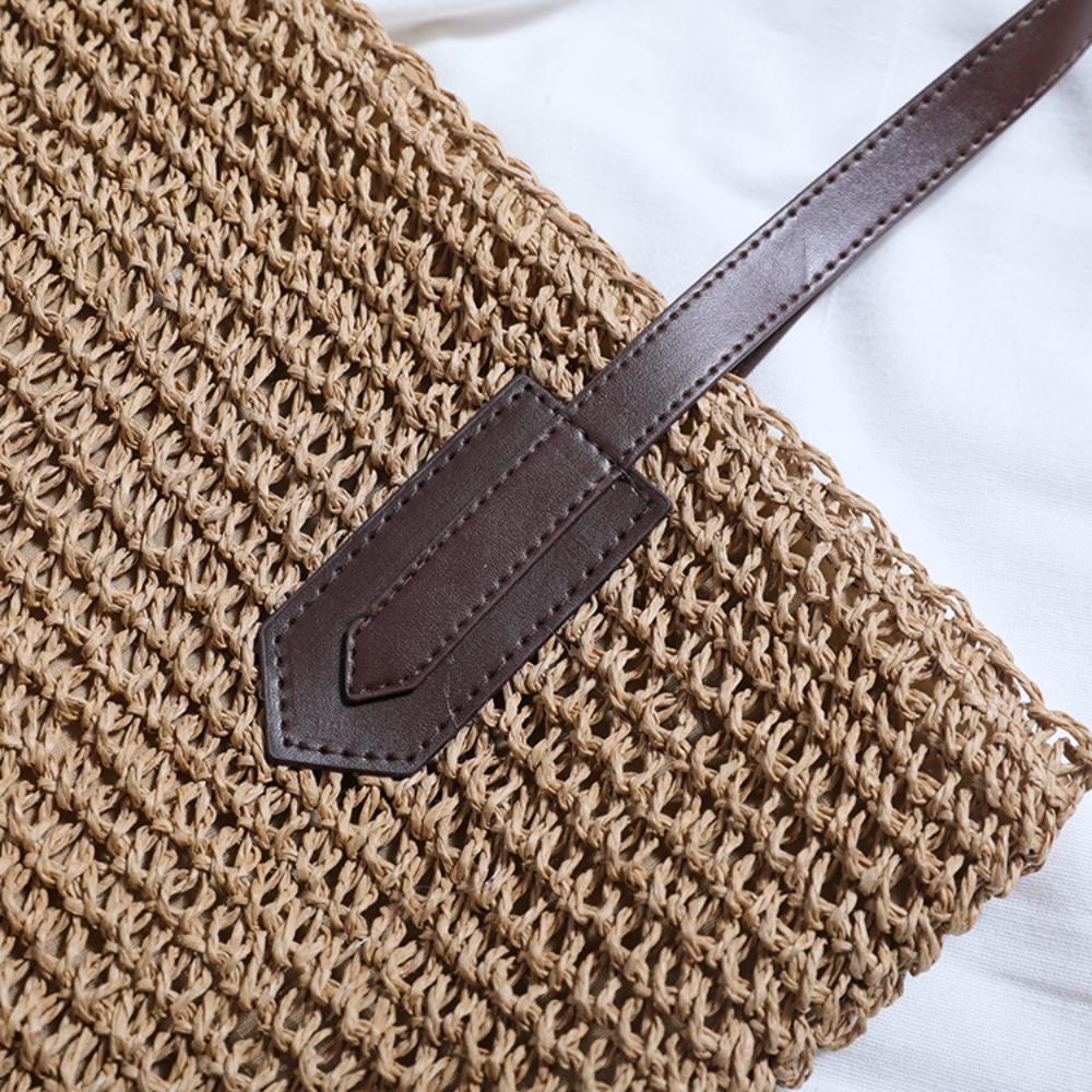 Women'S Handbag Fashionable Simple Retro Straw Bag Summer Beach Bag Leisure Storage Shopping Bag