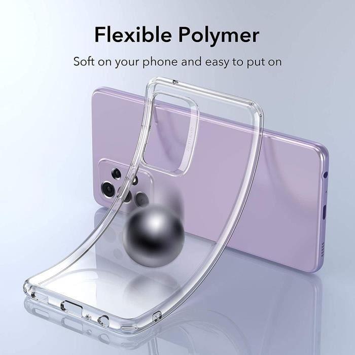 Coque - samsung - a53 5g - silicone souple - transparent - pack 2 verres trempés