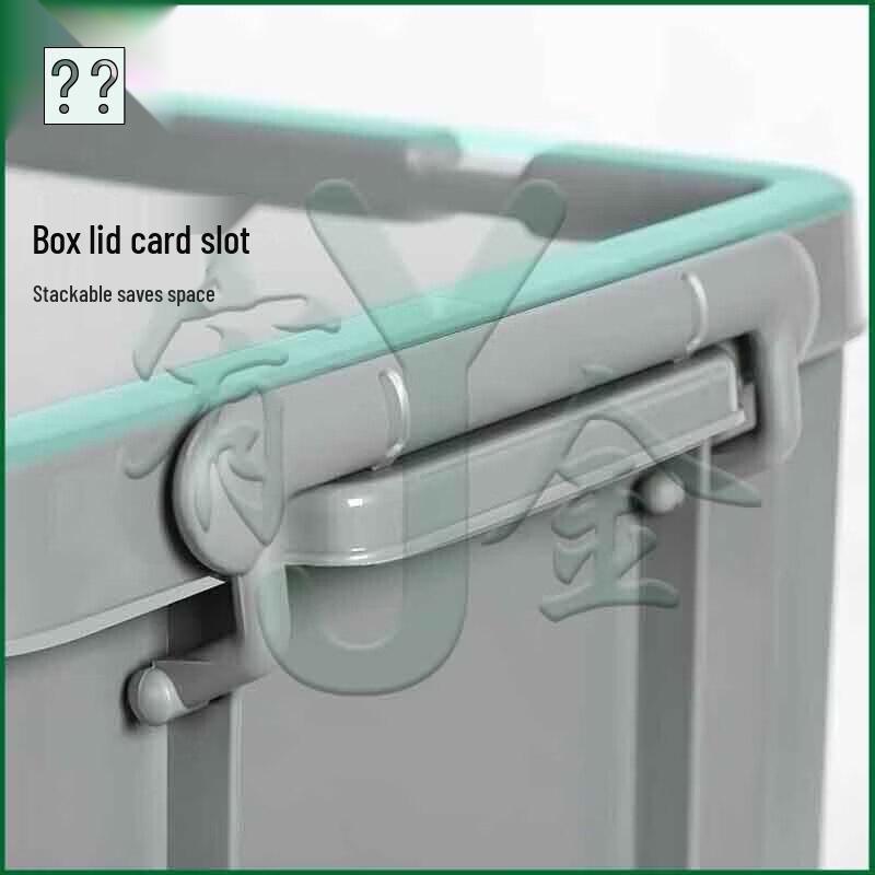 Plastic Storage Box with Lid and Wheels
