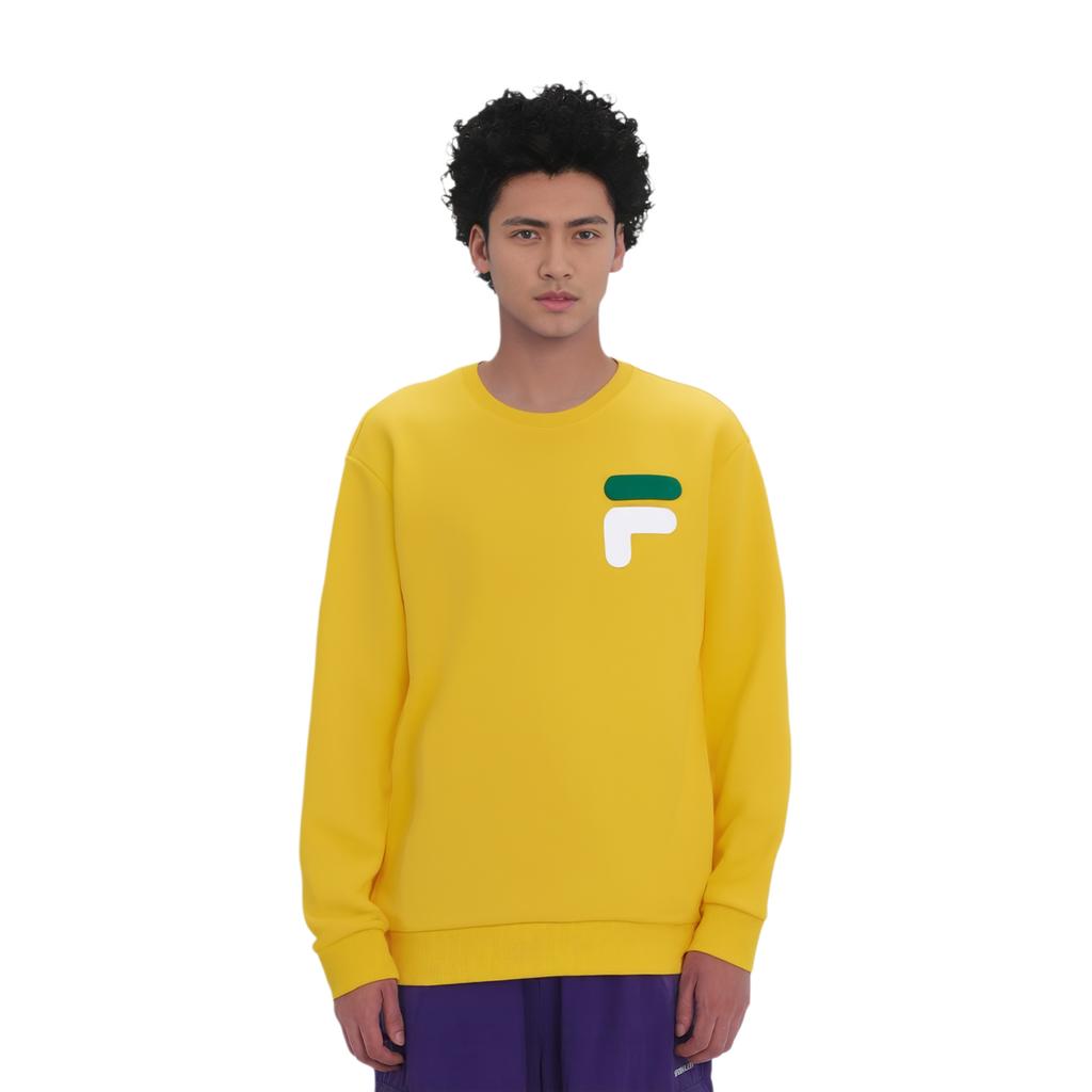 FILA Fusion Casual Sports Pullover Hoodie Men hoodies Spring-Yellow T11M042230F-YE