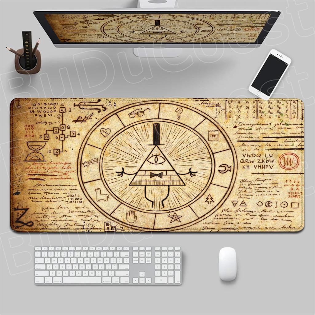 xmm Locking Edge Rubber Laptopmat Gaming Mousepad Large Bill Cipher Gravity Fall Table Carpet XXL Computer Accessories Rug
