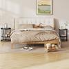 Set of Two Marble-Effect Coffee Tables - Black