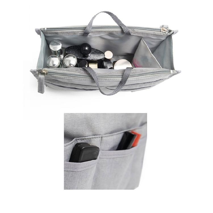 Versatile Travel Toiletry Bag with Double Zipper Opening Insert Bags Organizer
