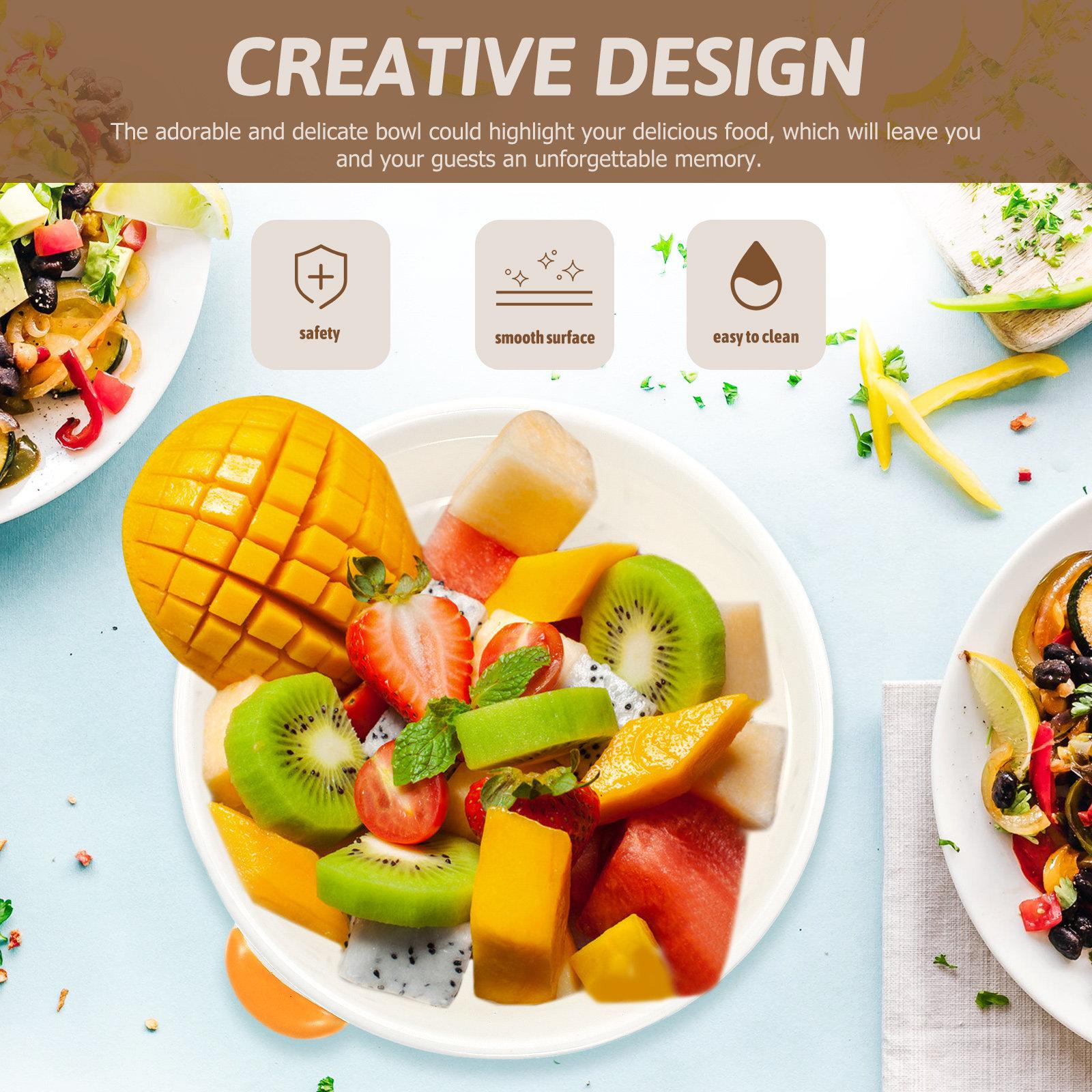 

Chick Design Ceramic Bowl Lovely Cartoon Food Container for Ice Cream Pudding Cookies Biscuits Home Bar Event Use 13X13CM