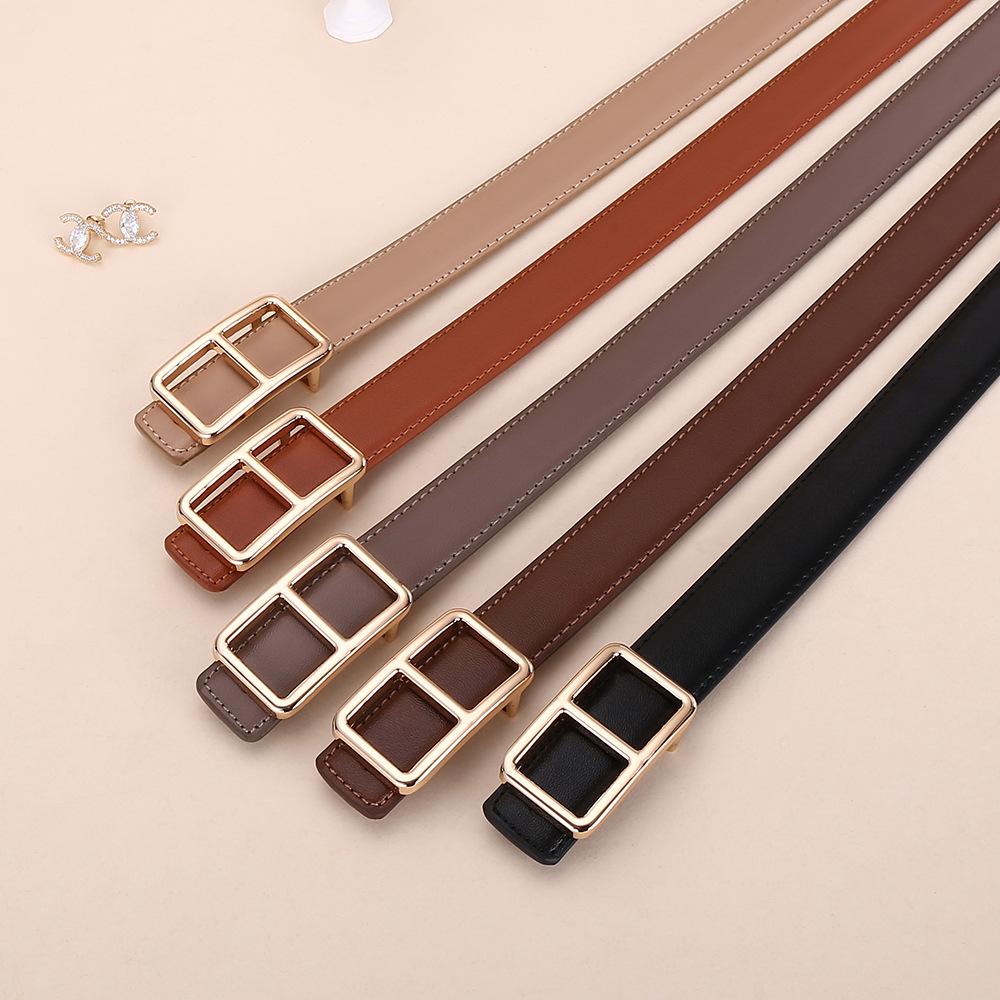 Leather Belt Ladies Casual Business Simple Belt Decorated Jeans Belt Haute Couture