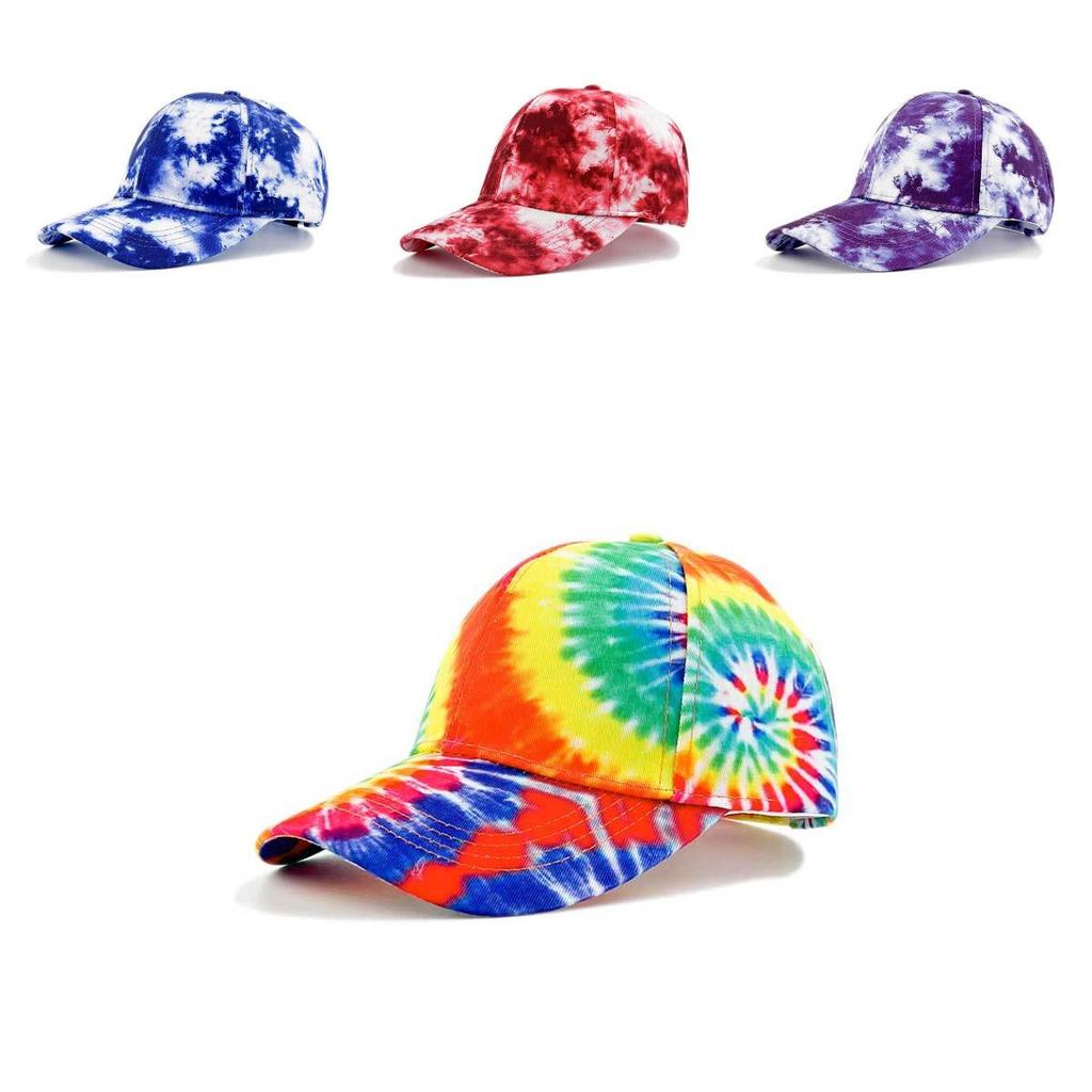 Trendy Tie-dye Baseball Cap For Summer Outdoor Activities And Sun Protection For Teens Characters Included)