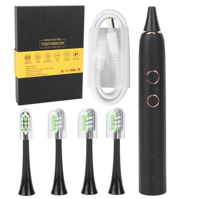 Cepillo de dientes eléctrico para adultos IPX7, resistente al agua, 4 velocidades, vibración, 4 cepillos