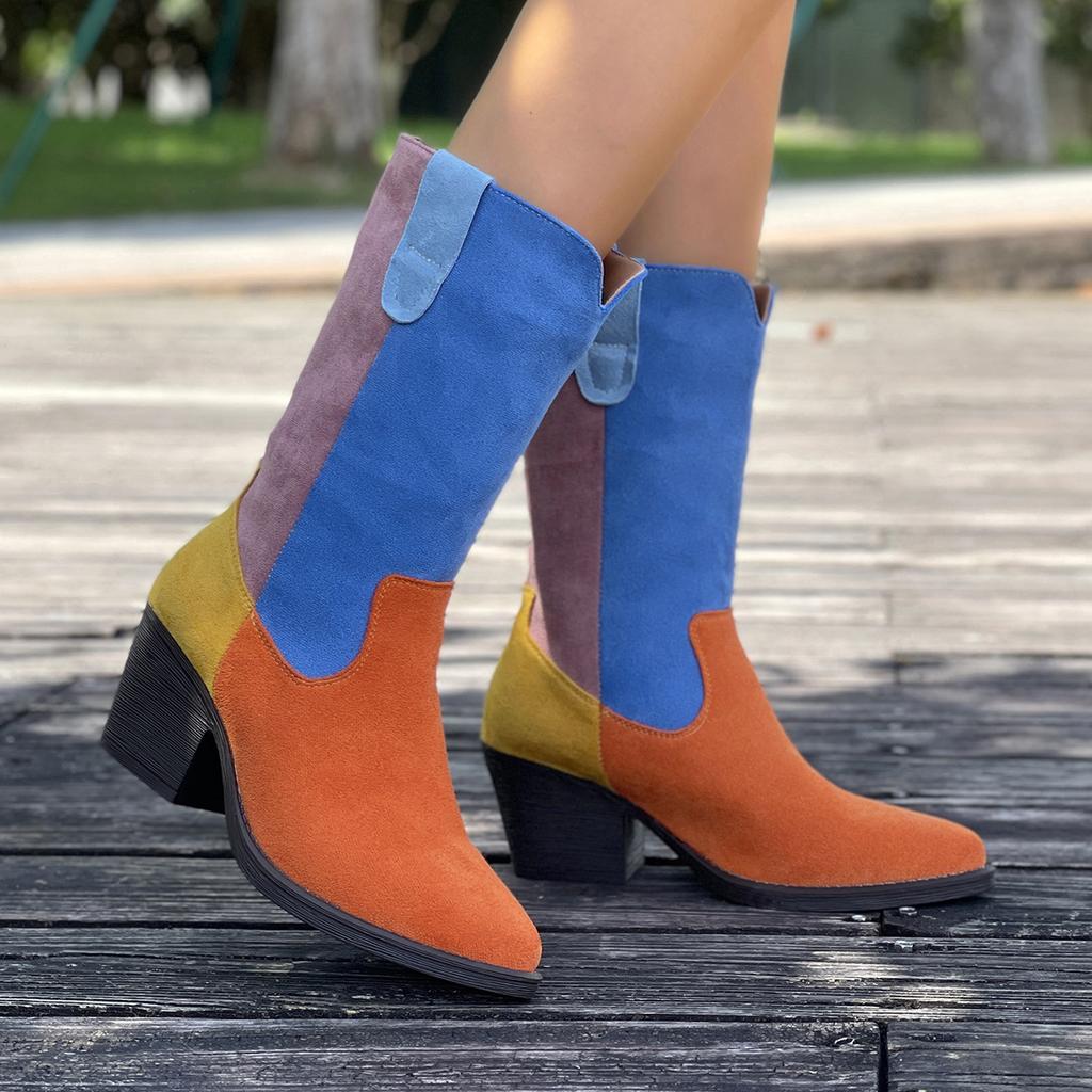 2025 New Women Ankle Boots Comfortable Luxury Causal Non-slip Versatile Shoes Women Spring Autumn Fashion Mid-Calf Boots Women
