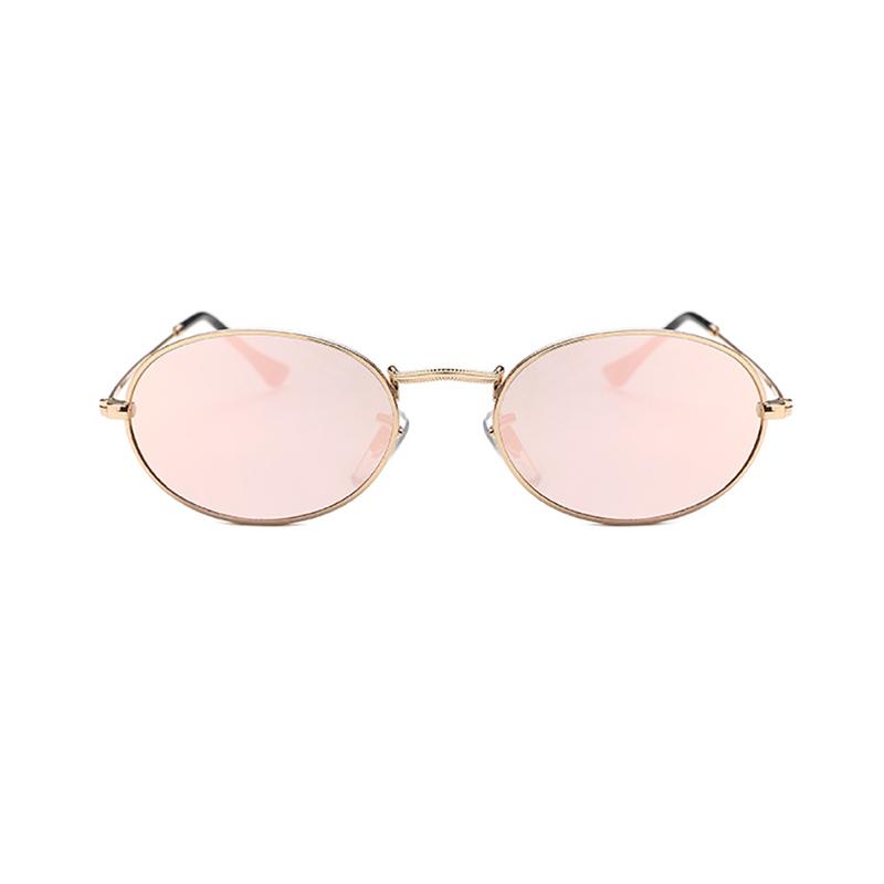 RMM new retro oval sunglasses ladies bright color street shoot cute sexy retro oval sunglasses gold black