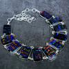 Dichroic Glass Handmade 925 Sterling Silver Jewelry Necklace 18" s2o16