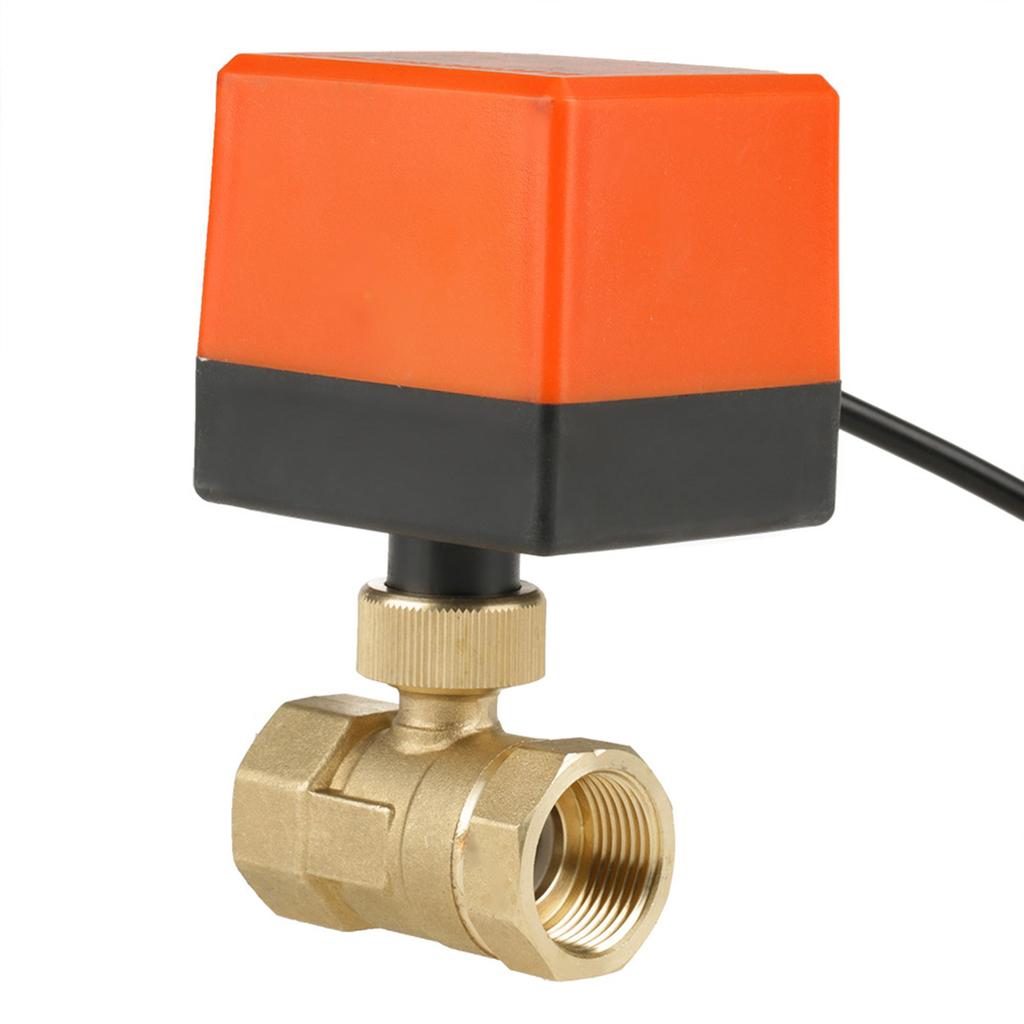 DC12V G3 4  DN20 2 Way Brass Motorized Actuator Ball Valve for Air Conditioner