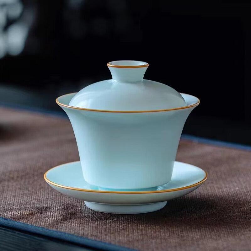 Dehua Ceramic Kung Fu Teapot & Gaiwan
