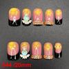 Glossy Hand Paint Thickness Acrylic Handmade Nail Sets 10PCS Multicolor Luxurious Gorgeous UV Gel Carved Artificial Manicure Art