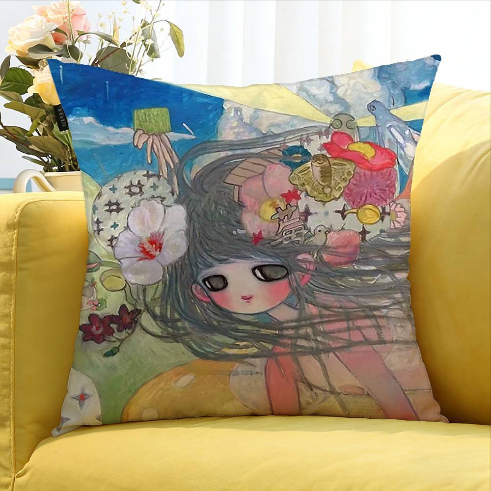 AAya TTakano Art World Various Sizes Square Pillow Case For Car Home Bedchamber Decor