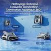 Robot de Piscine Sans Fil - Nettoyage Fond/Parois/Ligne d’eau - 180min&amp;200m² d'Autonomie - Filtration Ultra-Fine - Bac 3L, avec APP