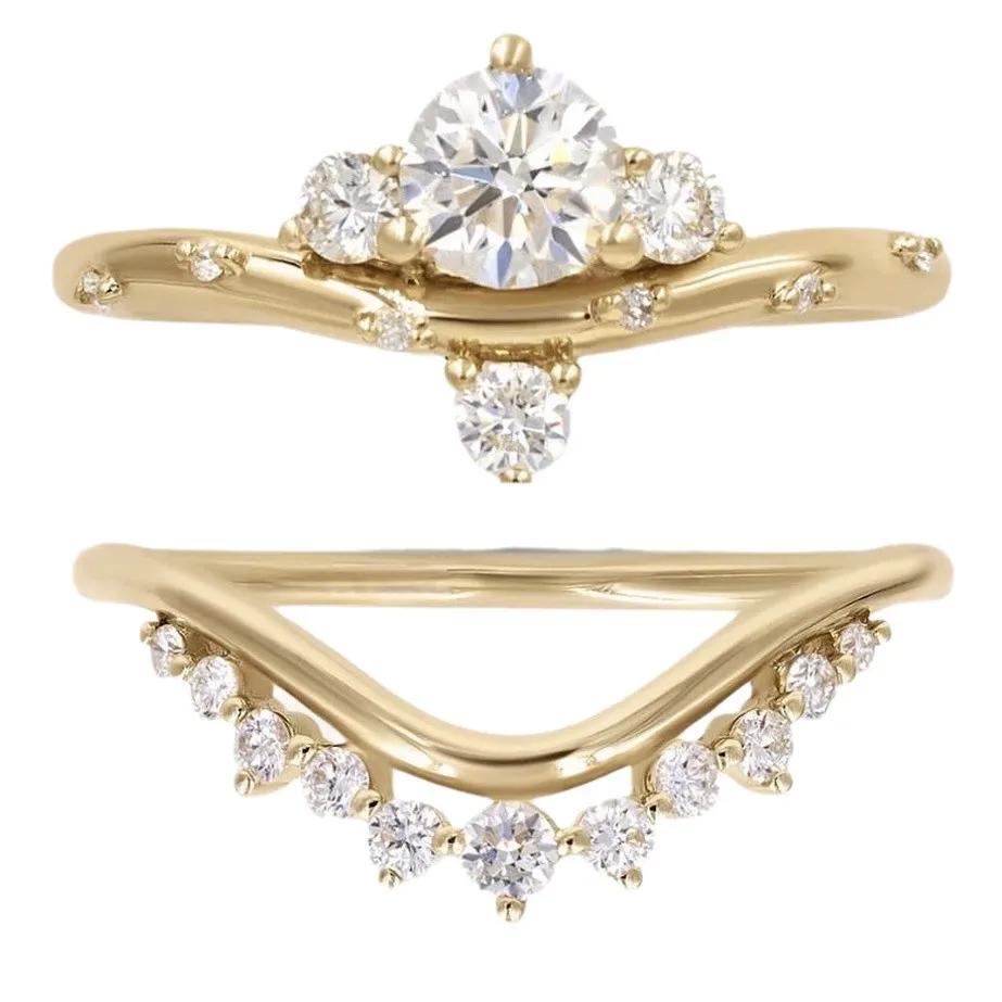 New African popular ring hot sale simple zircon women's wedding hand jewelry