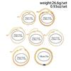 SHIXIN 7Pcs/Set Elegant Acrylic Charm Bracelets for Women 2026 Vintage Minimalist Multi-Element Twist Chain Metal Bangle Jewelry